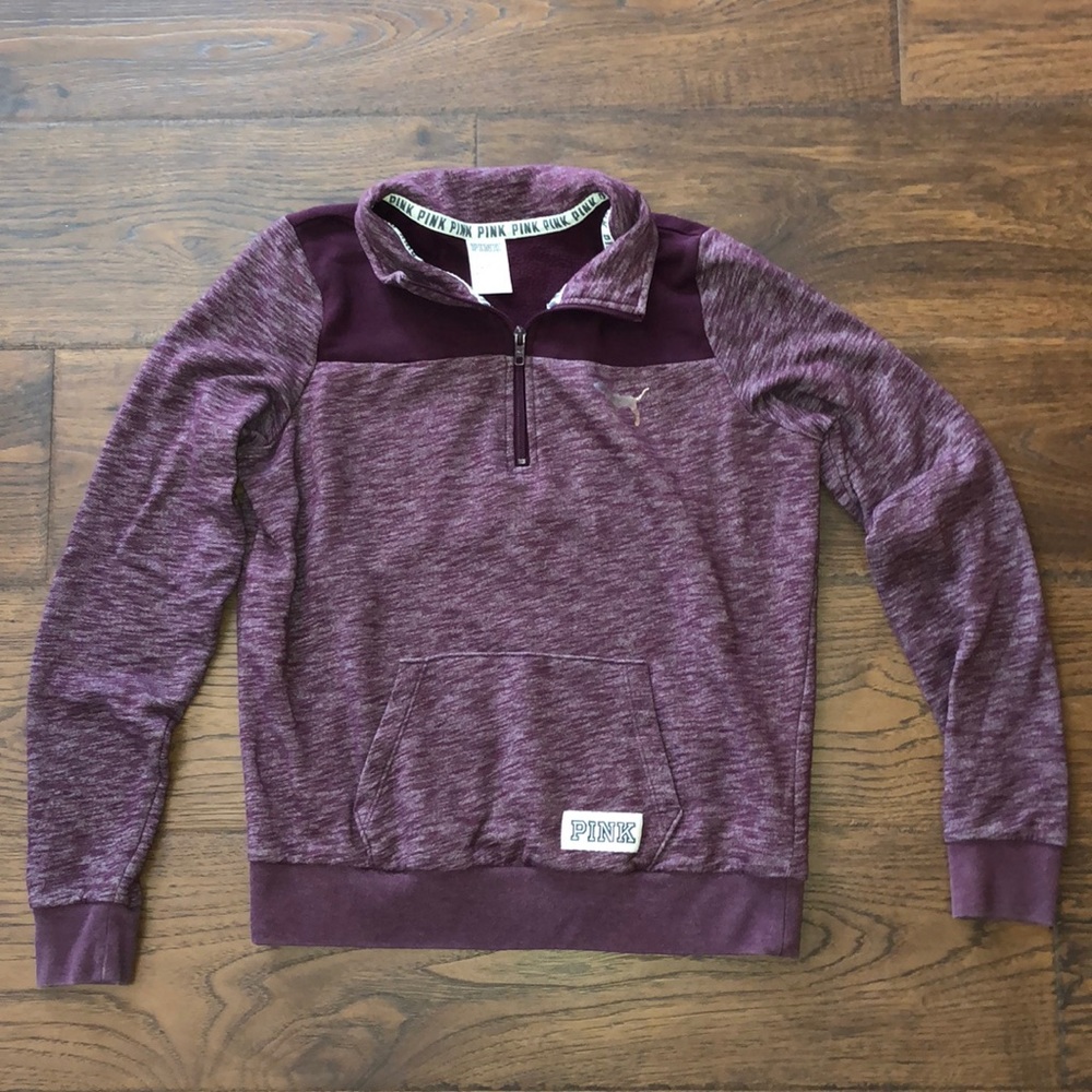 VS PINK Maroon Quarter-Zip